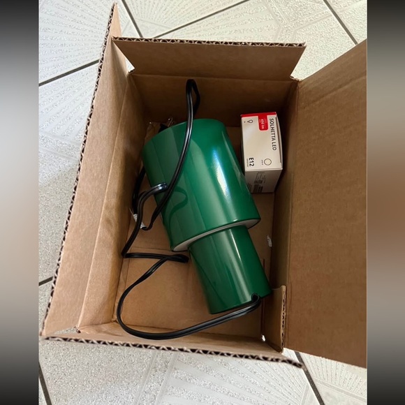 IKEA Other - Ikea SPETSBOJ lamp (green) + E12 light bulbs
